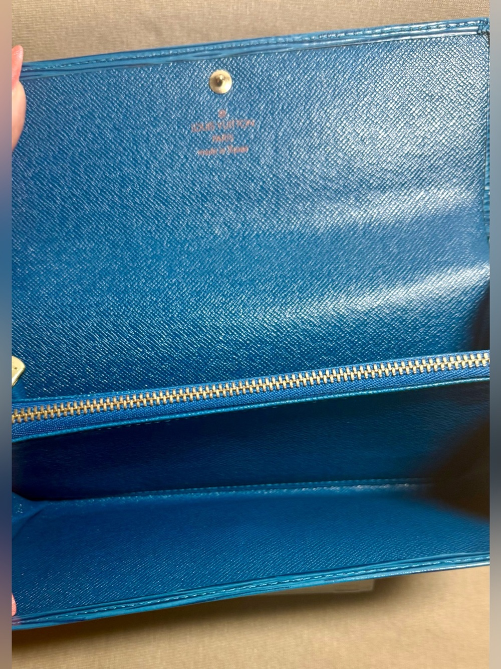 ✨ Authentic Louis Vuitton Portefeuille Sarah Blue Epi Leather ✨ Date Cd: CA1928 - Picture 6 of 12